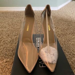 Clear fashion nova wedge heels
